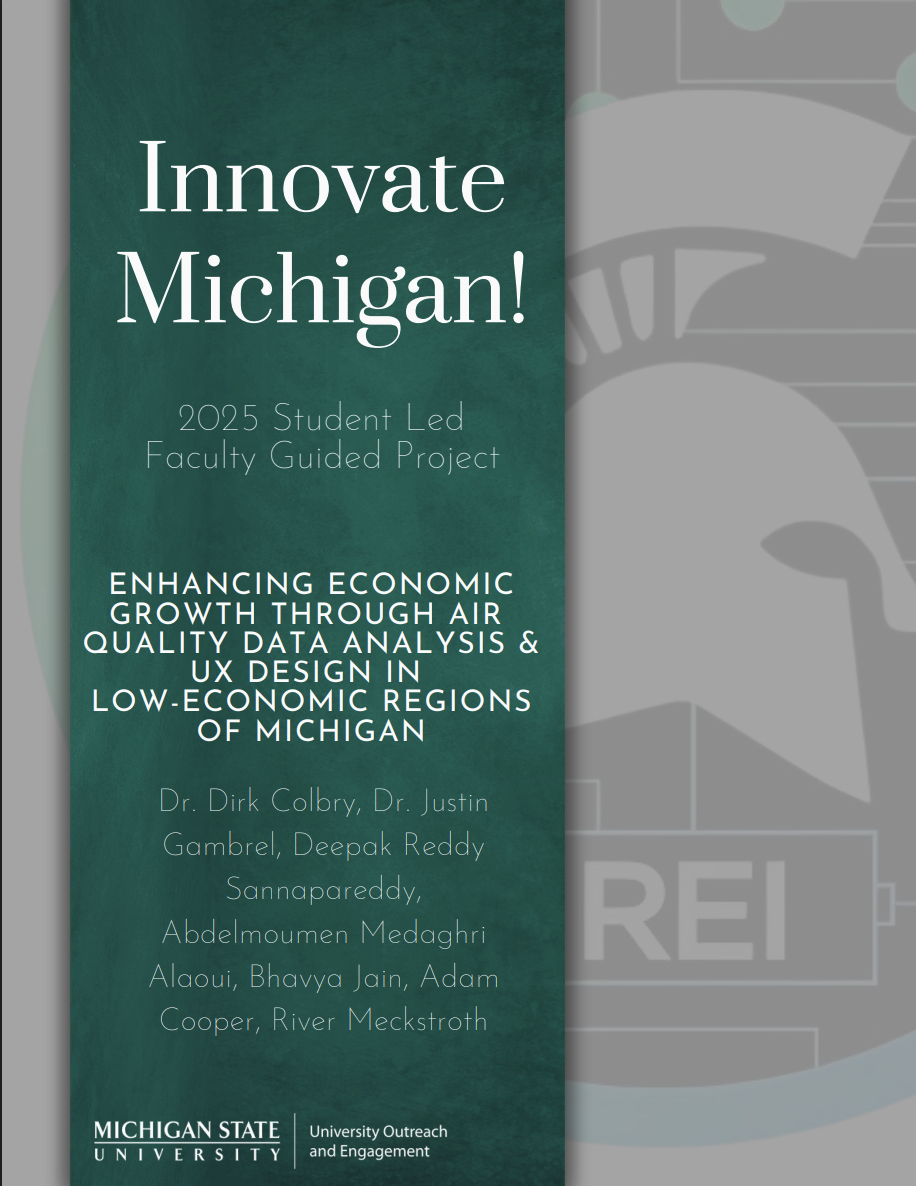 Report for 2025: Enhancing Economic Growth through Air Quality Data Analysis and UX Design in Low-Economic Regions of Michigan (MSU)